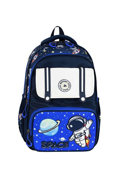 AlphaClub Bag 3-Piece Set Luxury Primary School Bag with Astronaut Figure