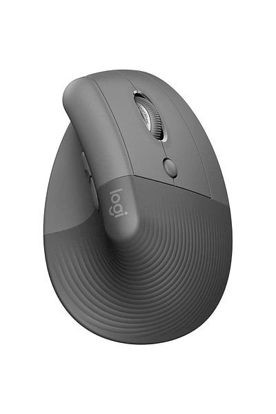 logitech ماوس رفع عمودي مريح من الجرافيت
