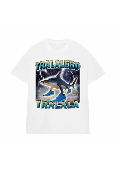 Tarzsokak Alb Tralalero Tralala Funny Shark Meme Cadouri Gothic Vintage T-s