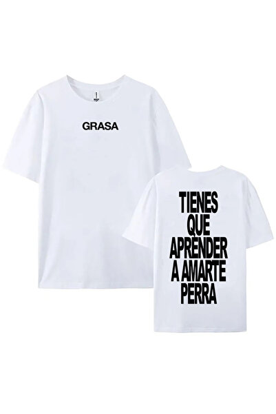 Tarzsokak أبيض TIENES QUE APRENDER A AMARTE leri SI TE DUELE CURITA طباعة ناث...