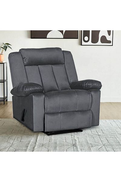 Lazy Vibes Trio Recliner Chair in Luxurious Velvet | Fixed