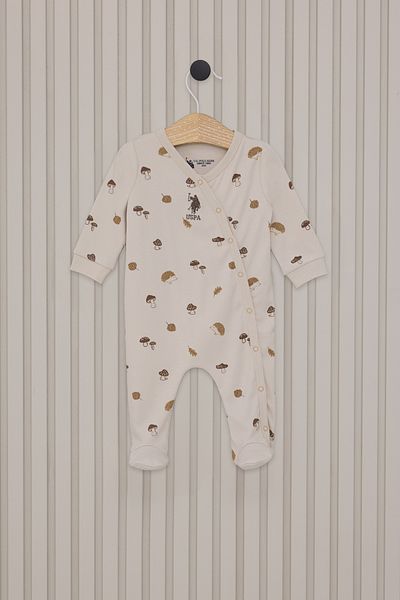 U.S. Polo Assn. Baby Boy Cream Jumpsuit 50318273-Vr071