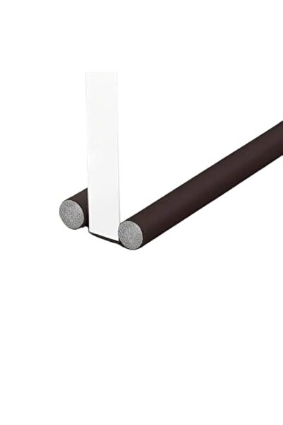 Generic مانع تيار هواء قابل للتعديل للباب - مصنوع من الجلد الصناعي الأسود أسف...