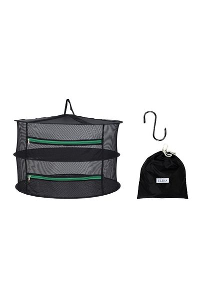 ULZKA Luxury 2 Layer Zippered Fruit and Vegetable Drying Net |   Foldable Fruit Vegetable Natural Drying Basket