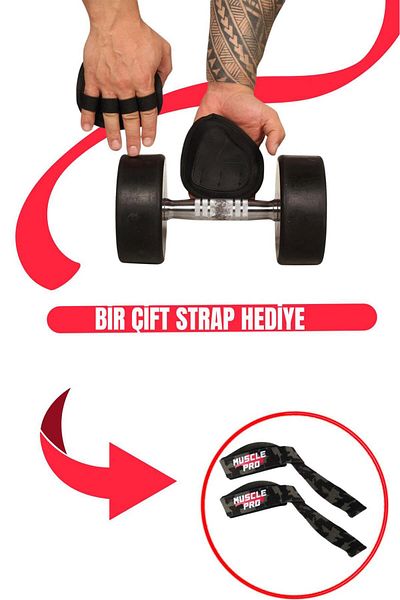 MUSCLE PRO Grıp Pad (HAND PAD) Weight Body Fitness Weight Gloves