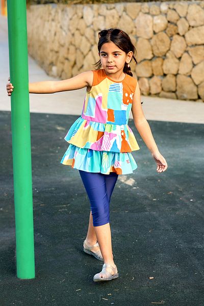 Marina Set de costume de baie pentru fete cu fermoar ascuns și protecție solară – C2505