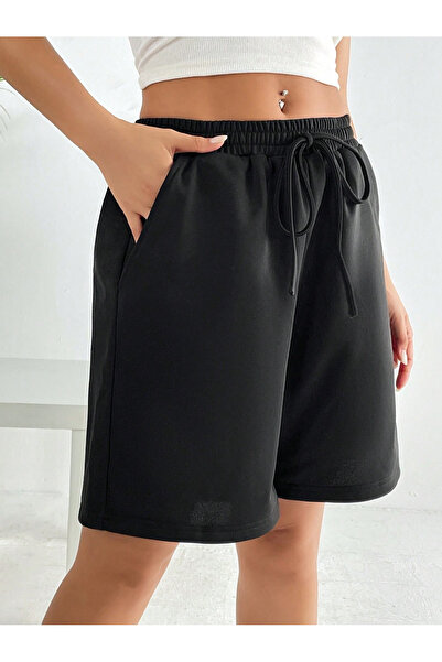 KHAB PREMİUM Kadın Beli Lastikli ve Bağcıklı Şort