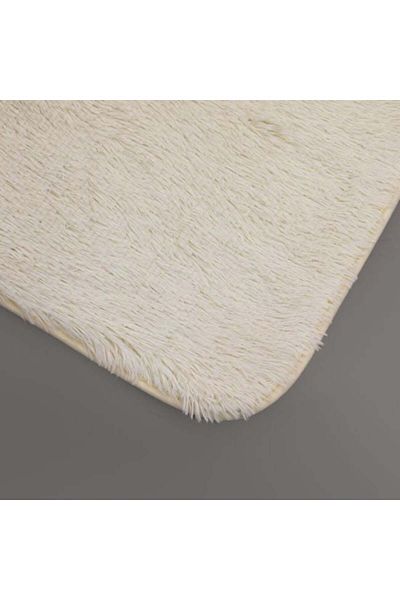 TOPI TOY Decorative shaggy rug, white, for hallway, 160 x 60 cm