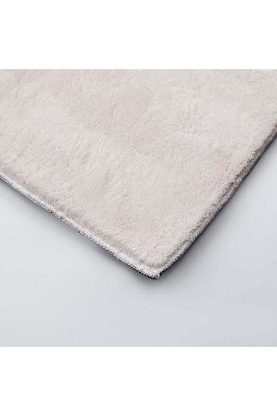 TOPI TOY White decorative velvet rug, 110 x 60 cm