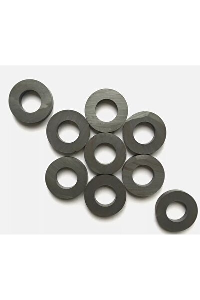 Hdg 10 adet 35x18x6 mm Ferrit Kömür Halka Seramik Mıknatıs Magnet