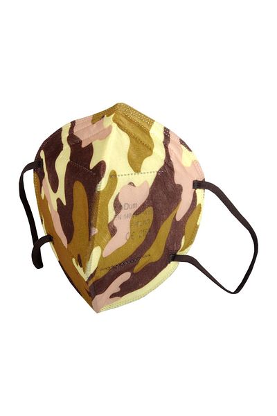 THK Mască de camuflaj FFP2, model AD-1001, 5 straturi, conformă CE 2163, ambalată individual