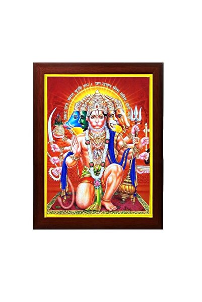 Generic إطار صورة متعرج لورد بانشموكي هانومان جي للتعليق على الحائط أو المعبد...