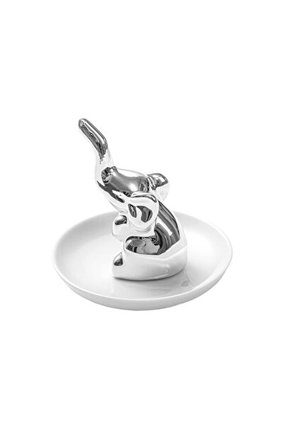 Generic حامل خواتم على شكل فيل من تزوييق، طبق مجوهرات، صينية حليّ للخواتم وال...