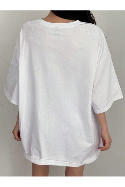 aynewmoda Women's summer letter Printed round neck graphic tee