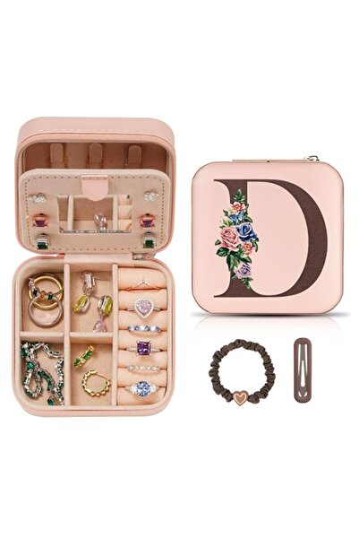 Generic صندوق مجوهرات للسفر من LIWEGHT، علبة مجوهرات صغيرة مع مرآة، خاتم إكسس...