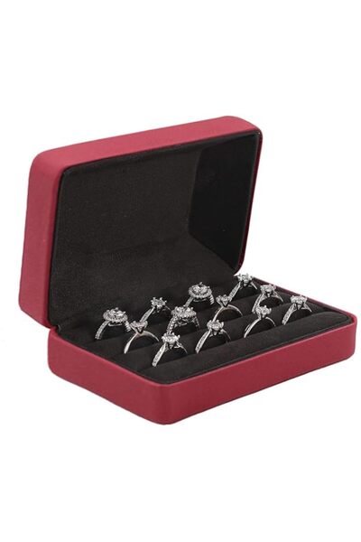 Generic X spring Ring Organizer for Jewelry, Ring Storage Boxes for Multiple Rings, Compact and Stylish Tra