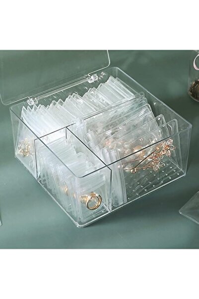 Generic صندوق تخزين المجوهرات الشفاف من KASTWAVE، صندوق منظم للأدراج من الأكر...