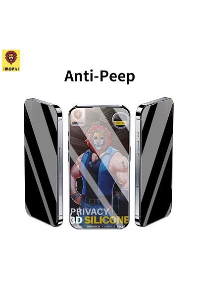 GENERAL iMOPAI Privacy 3D Silicone 9H Tempered Glass Screen Protector(guard) for iPhone 14 Pro / 14 Pro Max