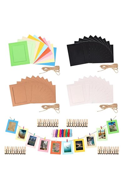 Generic إطارات صور ورقية من Rustark، 84 قطعة بألوان مختلطة، مقاس 4.3 × 3.7 بو...