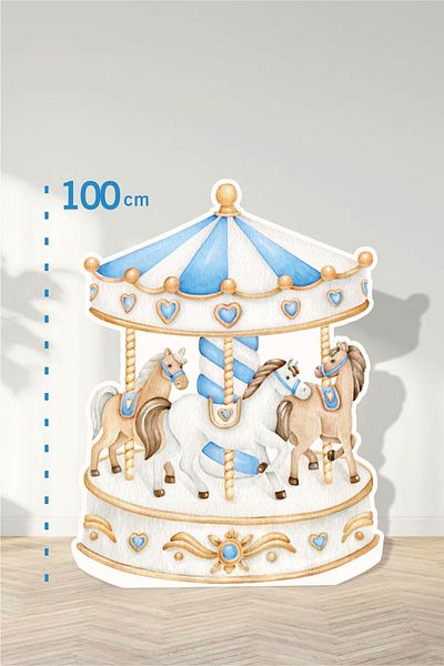 neşeli günlerim Blue Carousel Concept |   Designed Door |   Room |   Decor 100 cm Standing Panel