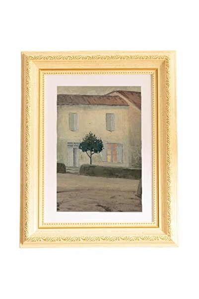 Generic Brand Modern Square Picture Frame Set, Oak Textured Wood Grain Matted...