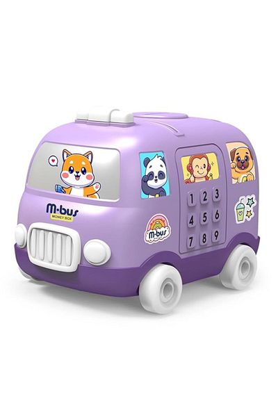 Generic CHuxinM-bus Kids Money Box Bus, Purple Piggy Bank 15.5 x 11.3 x 12 cm (Purple)