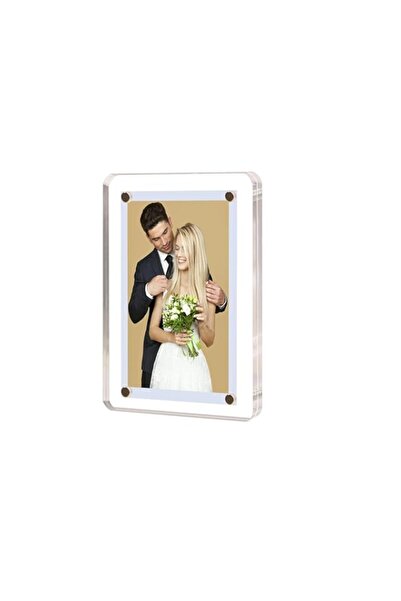 Generic Brand Tazweeq 5 Pack Acrylic Fridge Magnetic Frame, 2.36 x 3.54 Inch,...