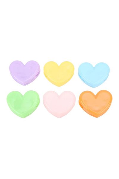 Generic GOWENIC 6PCS Heart Shaped Photo Clip, Stable Mini Clip for DIY Decor, Indoor Wall Craft with String