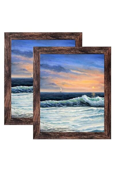 Generic Brand LUCKYLIFE 8x10 Picture Frame Brown for Wall Mounting or Tableto...