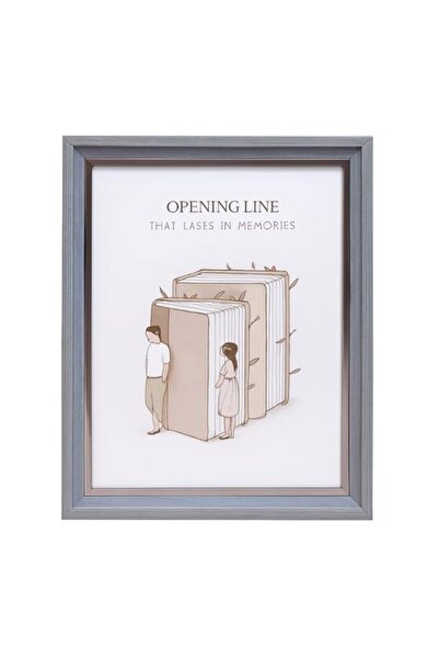 Generic إطار صور خشبي من فيتو بحافة رمادية مقاس 8×10 بوصة للديكور المنزلي وال...