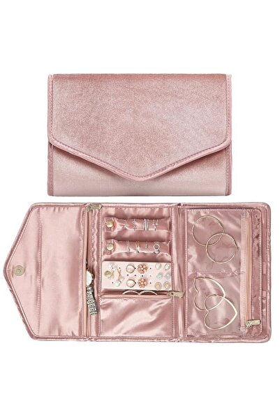 Generic حقيبة مجوهرات مخملية للسفر من NALACAL، منظم لفائف المجوهرات، منظم مجو...