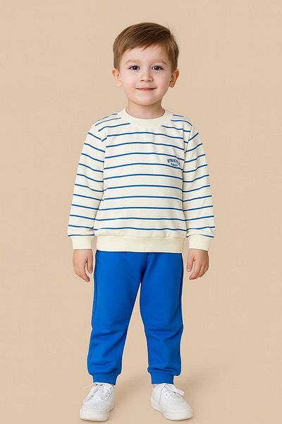 FURKYY Colorful Striped Seasonal Men's Bottom Top Set