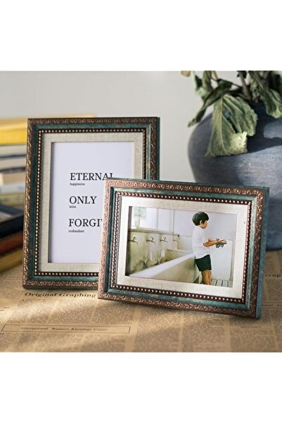 Generic إطار صورة عتيق من Tengcang مكون من قطعتين مقاس 5 × 7 بوصة، إطار صورة ...