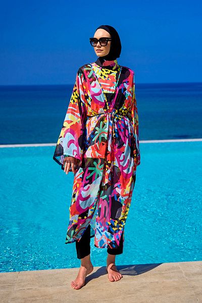 Riva Mera Kimono Pareo de plajă cu modele colorate – RP2510