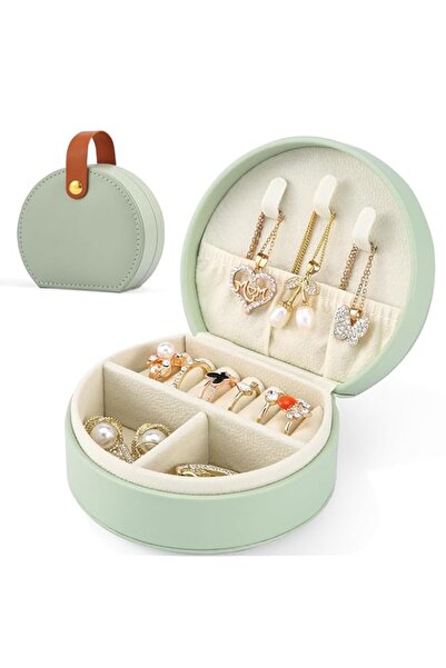 Generic منظم مجوهرات للسفر من Tewiaii، صندوق مجوهرات صغير محمول قابل للطي مع ...