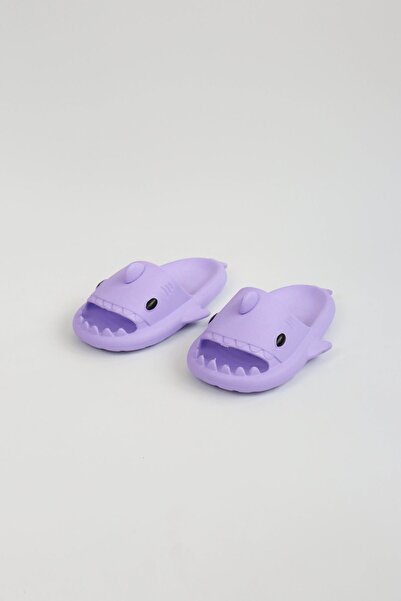 ne lazım bana Shark Purple Unisex Full Orthopedic Slippers Shark Slides