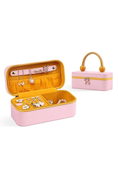 Generic صندوق منظم مجوهرات من Azonee قطعة واحدة، حافظة مجوهرات محمولة للسفر ب...