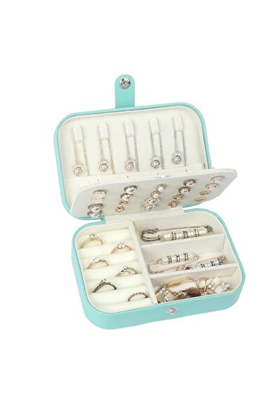 Generic صندوق مجوهرات سفر SWIUKPHE، منظم مجوهرات صغير من الجلد للنساء والفتيا...