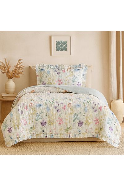 Evimcim Bedspread and 1 Pillowcase Single 180X240 cm Premium Stitching Quality