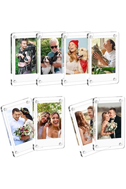 Generic إطارات صور مغناطيسية أكريليكية للثلاجة من LBOYLOVE®، إطارات صور صغيرة...