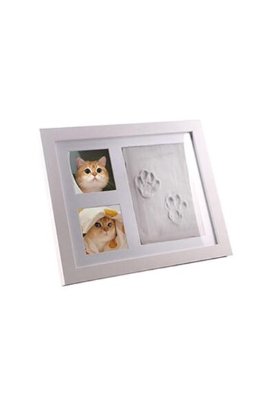 Generic مجموعة تذكارية وإطار مطبوع عليها بصمة مخلب كلب وقط من THE WHITE SHOP ...