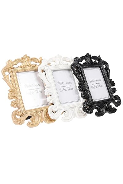 Generic Brand 3PCS Vintage Antique Picture Frame Set, Luxury Baroque Square P...