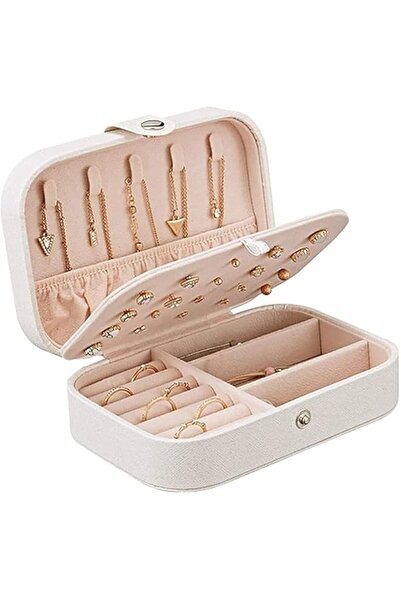 Generic Beauenty Korean Style Fresh And Simple Girl Earrings Plate Jewelry Box Protable Leather Earrings Ri