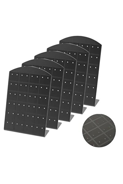 Generic Brand 5pcs 48 Holes Plastic Earring Display Rack Plastic L-Shaped Ear...