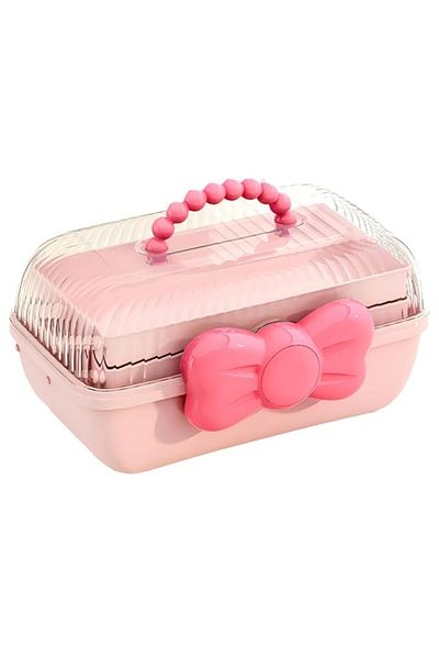 Generic SUPVOX Foldable Hair Barrettes Box - Multi-Layer Desktop Container for Kids Hair Clips, Bow Ties, A