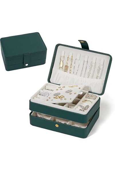 Generic صندوق منظم مجوهرات صغير من ChicAbode للنساء، حافظة مجوهرات سفر من الج...