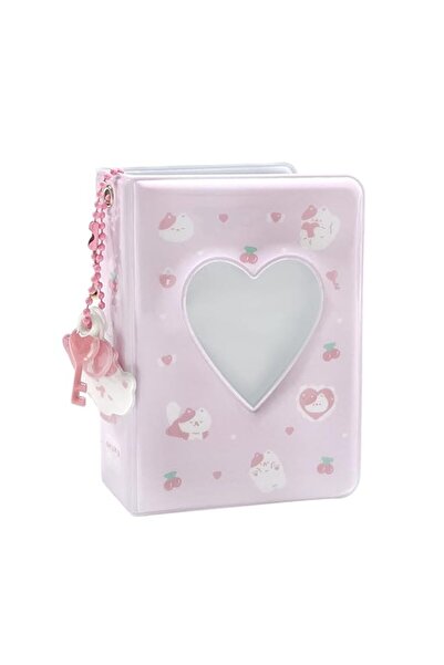 Generic ألبوم صور صغير YAHUIPEIUS مقاس 3 بوصات، مجلد بطاقات مجوف على شكل قلب،...