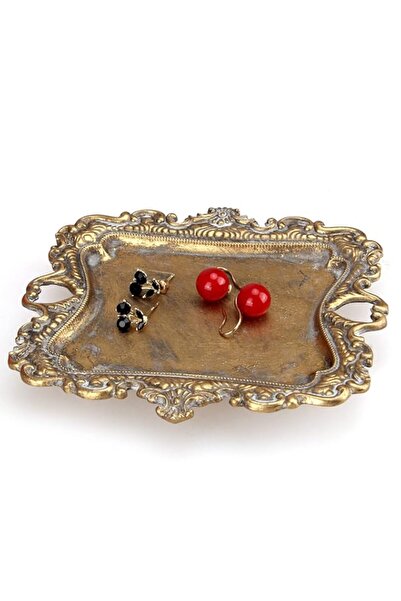 Generic صينية مجوهرات صغيرة ذهبية عتيقة من ديسيرام، مناسبة للخطوبة والزفاف، ب...