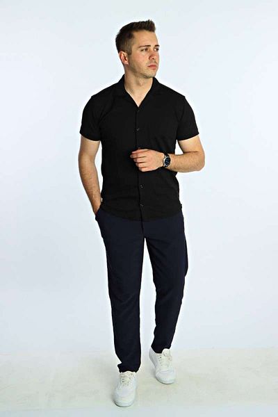 Benim Denim Bd - Syf Short Sleeve Corded Shirt Black