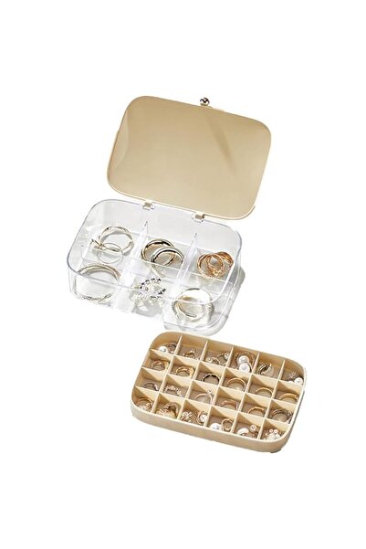 Generic منظم مجوهرات للسفر من أزوني، حقيبة مجوهرات محمولة للسفر، صناديق لتنظي...